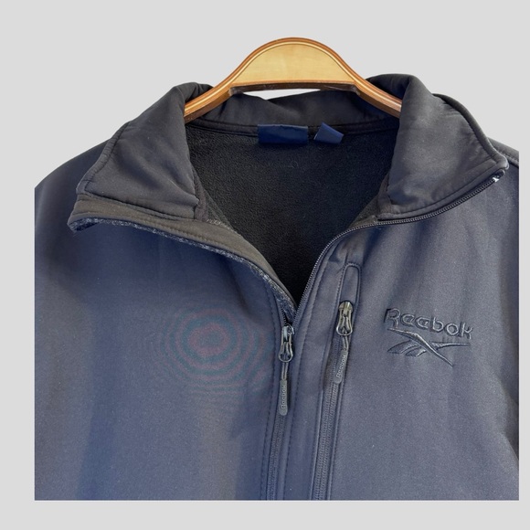 Reebok Men’s Jacket S Black Gray Full Zip Long Sleeves - Picture 2 of 11